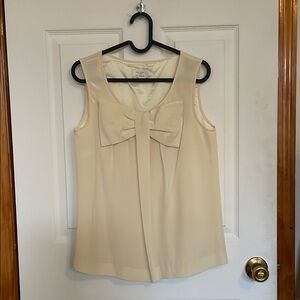 Kate Spade Elegant Cream Bow Blouse